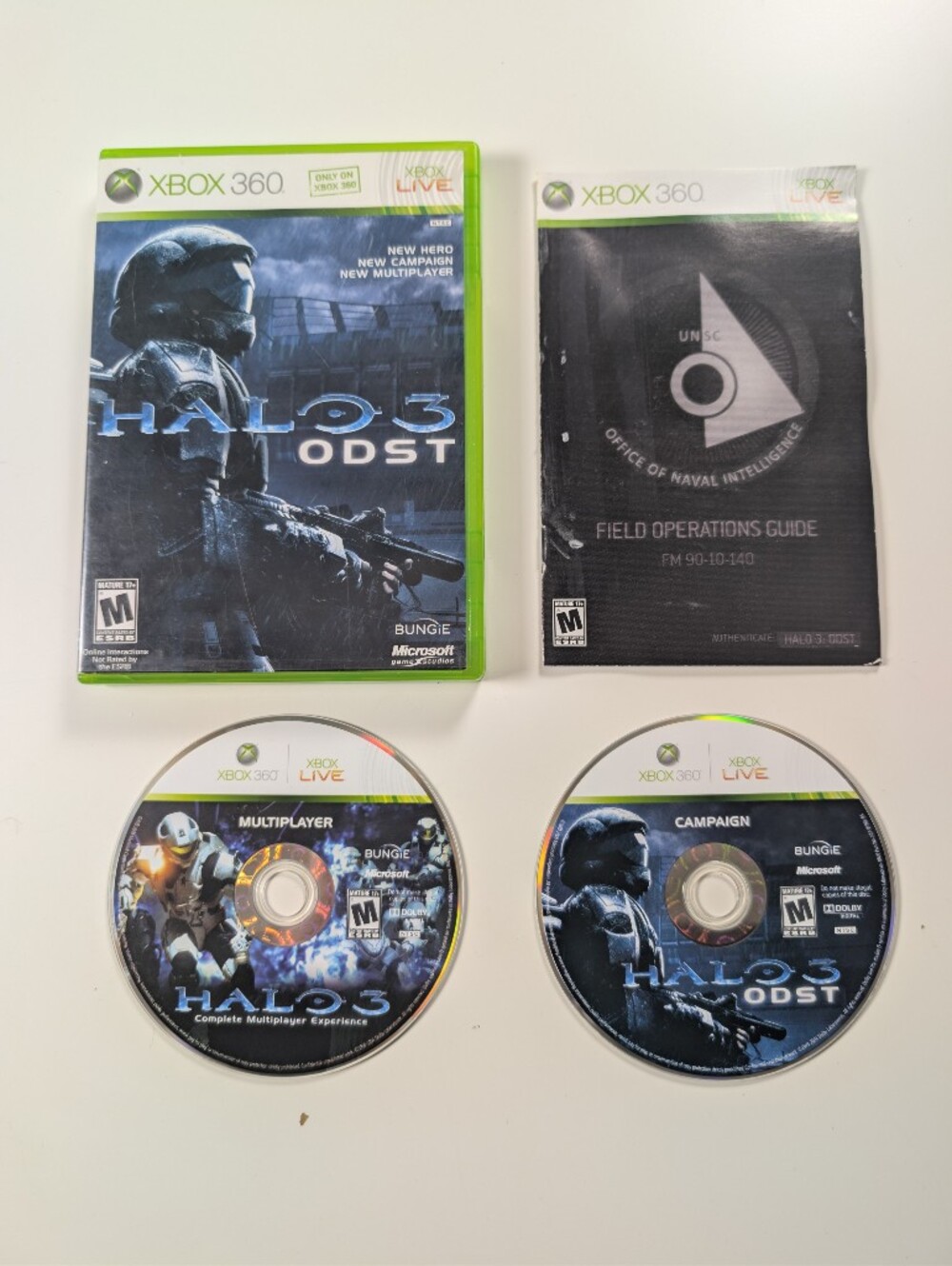 Halo 3 ODST Xbox 360 2-Disc Game Complete With Manual